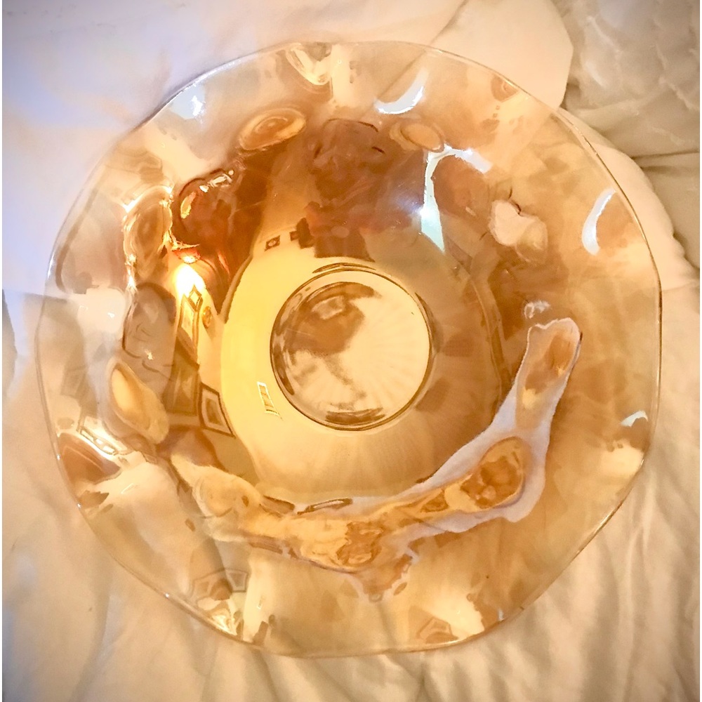 Iris Herringbone depression carnival glass